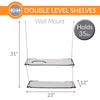 Wall Mounted Cat Shelf in Single or Double Decker
