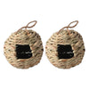 Hummingbird Nest House Birds Nest Bird Cage Hanging Bird House Hand-woven Hung Straw Nest Natural Grass Bird For Garden Patio