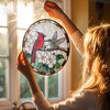 Mr. & Mrs. Cardinal -Stained Glass Suncatcher Window Home Decor