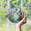Fluttering Hummingbirds- Stained Glass Suncatcher - Nature Window Decor